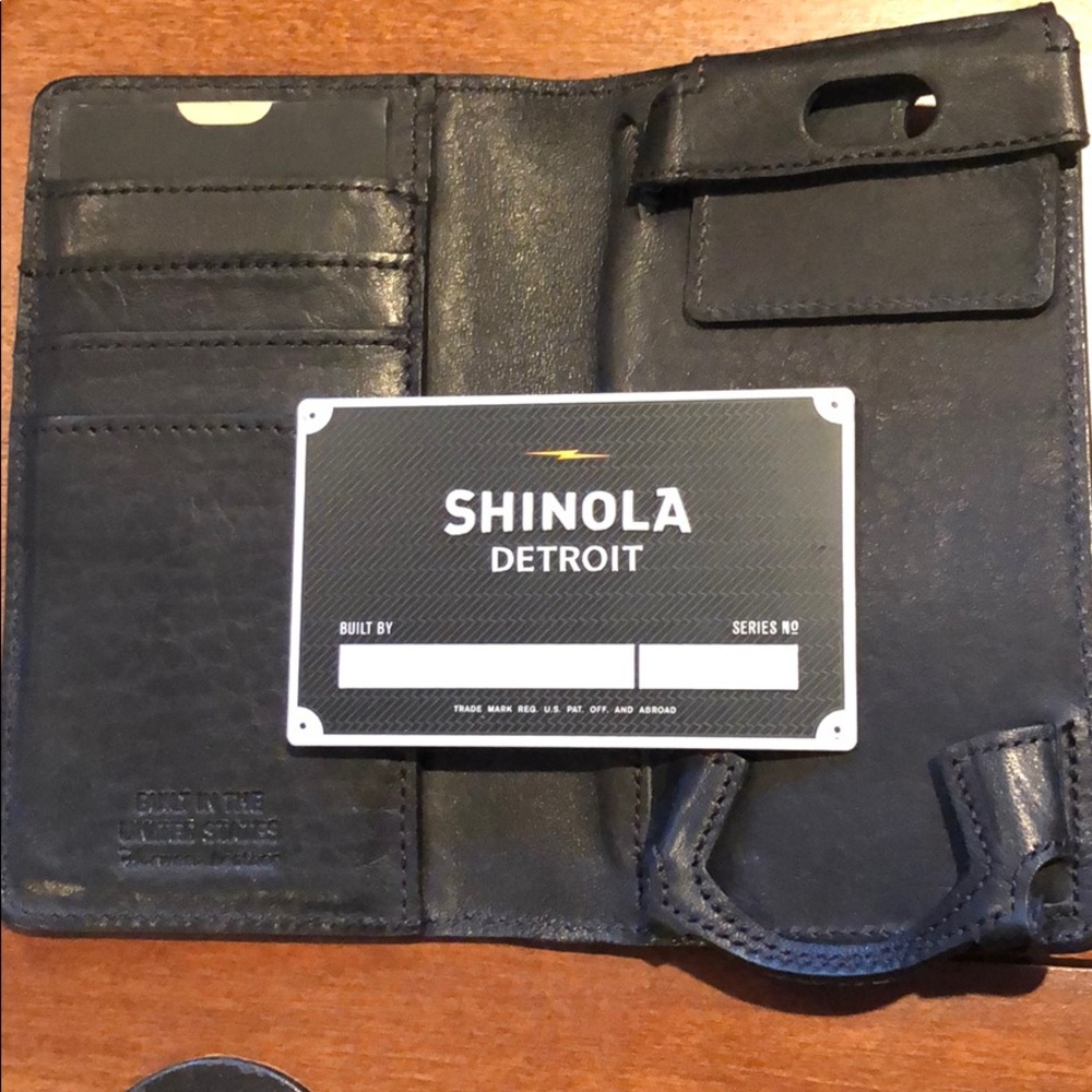 NEW Shinola Detroit Black Leather Wallet 😊 - Picture 3 of 8